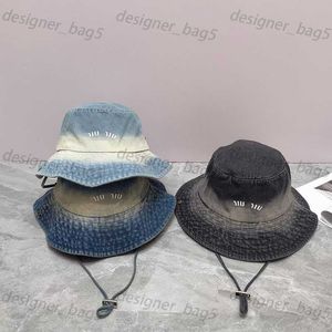 Kova Şapkası Tasarımcısı Erkek Beanie Cap Womens Geniş Kötü Şapkalar Yeni Denim Balıkçı Şapka Su Yıkama Plaj Güneşlik Şapka Havzası Şapkası