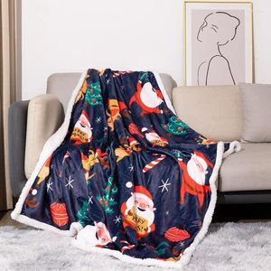 Cobertores Flanela dupla Clanta de natal Snowflake Decorativa arremesso de ar condicionado malha de malha na cama