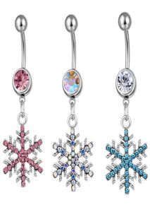 D0743 Snowflower Mix Colors Belly Navel Button Ring012346389546