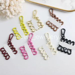 Design Unique Geometric Hollowing Keychain Delicate Multi-Color Bag Charm Pendant