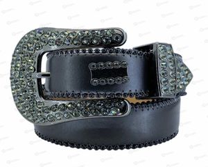 2021 Designer Beltsimon Belts for Men Women Błyszczący Diamentowy Pasek Black1988847