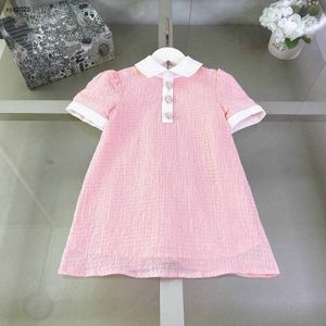 ファッションベビースカート素敵なピンクプリンセスドレスサイズ100-150 cmキッズデザイナー服光沢のあるスパンコール装飾夏の女の子パーティードレス24メイ