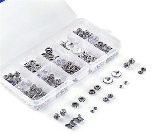 Charms 300pcs Silver Loose Spacer Beads Round Metal For Friendship Bracelets Jewelry Making NecklacesCharms8034541