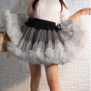 Etekler Kadın Etek Destek Süper Yumuşak Kemiksiz Petticoat Yarım Kabarık Tutu Tül Prenses Pettiskirt Dans Partisi Kostüm