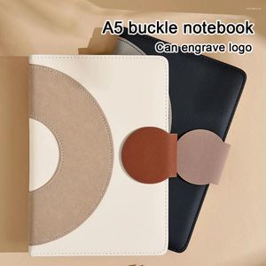 (Pode gravar o logotipo) A5 Buckle Business Notebook no bloco de notas de trabalho atas do aluno Diário espessado do livro