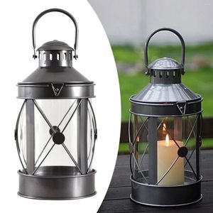 Candle Holders Metal Lantern Tealight Ornament European Simple Vintage Style