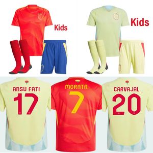 Camisa de futebol de Espanha 24 25 casa fora Pedri Gavi Lamina Yamal Morata Carvajal Olmo Asensio Cucurella 24 Euro Jersey Jersey Spanish Men Jersey Kid Kit Kit Kit Kit Kit Kit Kit Kit Kit Kit Kit Kit Kit Kit Kit