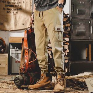 Mens Workwear Pants Spring Summer Fashionable Cuffed Trousers Casual and Loose Fiting Style med stora fickor HAREM PANTS 240513