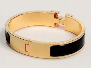 5A Bangle Armband Hm 8mm Wedding Armband i guld för kvinnor med dammväska Box Storlek 17 Fendave