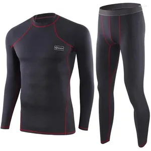 Biancheria intima termica maschile stretta fitness lungo Johns uomini pile da uomo tracce da uomo sport elasticità top asciugati rapidi pantaloni thermo