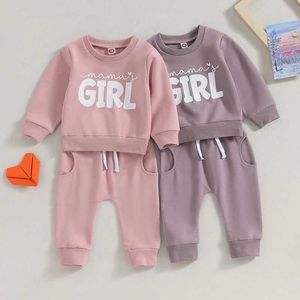 Set di abbigliamento 2018-07-25 lioraitiin 0-3Y Girls Girls Autumn Autumn Mom Girls Girling Spetshirt e pantaloni da jogging Set Sportskearl2405