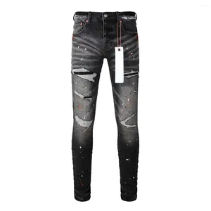 Frauenhose Purpur Roca Marke Jeans Mode Top QualityTop Street Street Patch Patch Reparatur niedriger konvexer Denimhosen 28-40 Größe