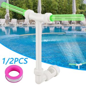 Decorações de jardim 1/2pcs Spray duplo Fonte de piscinas