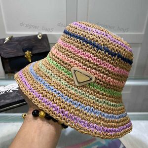 Summer Bucket Hats Designer Straw Hat Luxury Caps Casquette Grass Braid Cap Montered Crochet Hat Fashion Womens Beach Sunhat Unisex Hats Basin Cap