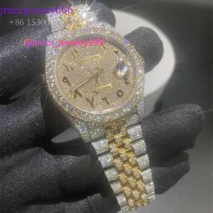 VVS2023 맞춤형 자동 VVS D Moissanite Sparkling Diamond Designer Mens Watchbrand Watch