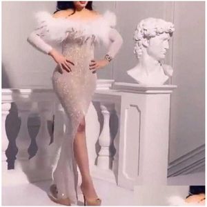 Urban Sexy Dresses Luxury Evening Sliver Shiny Prom Mermaid Ladies Long Gown Party Wear Gowns Vestidos Drop Delivery Apparel Womens Cl Dho20