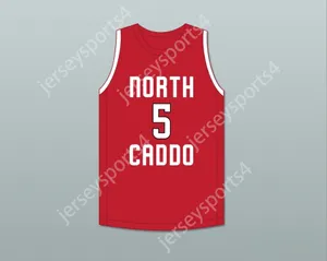Custom Nay Mens Youth/Kids Robert Williams III 5 North Caddo High School Titans Red Basketball Jersey 1 Top Sched S-6xl