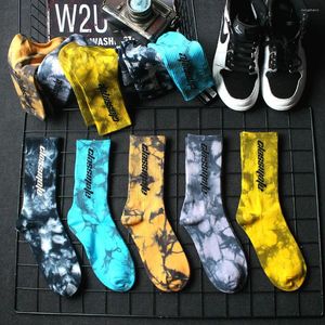 Men's Socks Mid-calf Tie-dye For Men And Women In Europe America