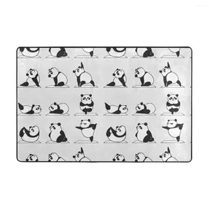 Mattor Panda Yoga Doormat mattan Mattmatta Polyester icke-halkgolvdekor badrum badrum kök vardagsrum 60x90