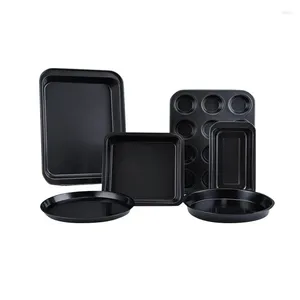 Bakeware Tools Baking Hushåll Non Stick Toast Box 12 Cups Cake Mold Thicked Carbon Steel Square Tray 5-6 Pieces Set