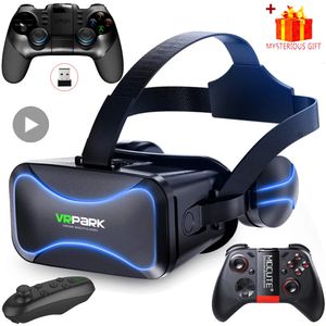 Virtual Reality 3D VR Glasses headset Smarttelefonglasögon Hjälmenhetslinser Smartphone Viar hörlurar för Android -spel 240506
