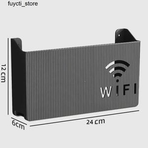 Förvaringslådor BINS BINS Väggmonterad router Box Office Media Decoration Console WiFi Wireless Storage Box Rack konsolmonterat rack S24513