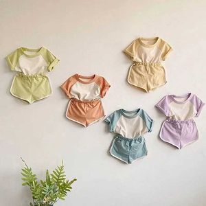 Kleidungssets Millancel 2PCS Sommer Baby Set Girls Casual Clothing Boys T-Shirt zweiteilige Setl240513
