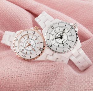 SKONE BRAND LUXURY Fashion Watches Women Rose Gold White Ceramic Ladies Kartał Watch Women039S Na ręce Relogio Femininos9149670088