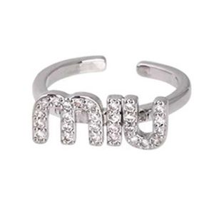 Brand Saturn Pierścień MIU LITET Otwarcie palca wskazującego Flash Diamond Westwoods Ana High Beauty Nail