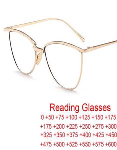 Óculos de sol exclusivos Óculos presbyopia Magando 0 60 Diopture Vintage Design Anti -Blue Light Reading Glasses Metal Cat E1730229