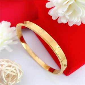 Vendita online di braccialette di bracciale di alta qualità ottima braccialetto vite femminile oro non sbiadire gioielli con carrello comune