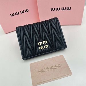 Designer Wallet High quality MM mini pleated small bag popular on the internet for women fashionable short Change Bag Fashion mouth red bag leather chain bags card bag