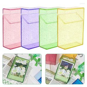 フレーム透明なKPOP POCARDSオーガナイザーボックスカラフルなプラスチックPOストレージボックス梱包用品アイドルカードホルダー