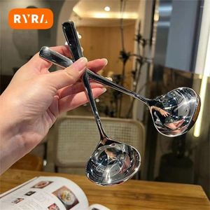 Spoons Small Spoon High Quality Stainless Steel Durable Creativity Kitchen Bar Supplies Round Thickened Material