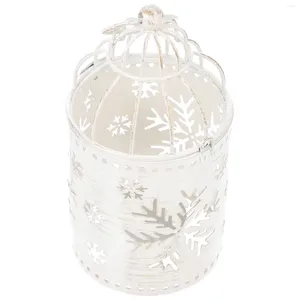 Candle Holders Birdcage Candleholder Christmas Snowflake Pattern Holder Creative Cage Candlestick