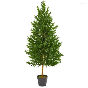 Flores decorativas 4.5 'Topiary Artificial Tree Resistente a UV UV