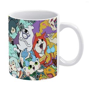 Kupalar yo yo-kai izle beyaz kupa kupa iyi kaliteli baskı 11 oz kahve fincanı yokai kai youkai gam