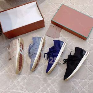 Loro Piano LP LorosPianasl Casual Sneakers Men Flats Luxury Designer Lace Up Women Mesh Breathable Walk Shoes 35-46