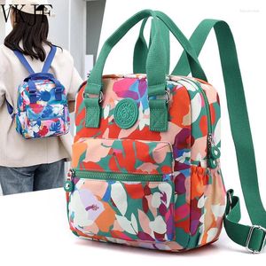 Schulbeutel Mode Blumenmuster weiblicher kleiner Rucksack hübsch Style Girls einkaufen hochwertige Stofftäfchenpacks