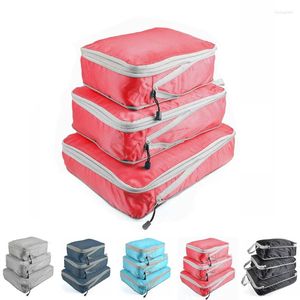 Storage Bags 3PC Large Capacity Travel Bag Foldable Waterproof Suitcase Nylon Tote Convenient Duffel
