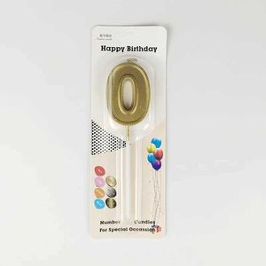 5pcs Candles Gold Digital Birthday Cake Candle for Childrens Birthday Party Celebração Celebração romântica de Decoração de Cake Creative