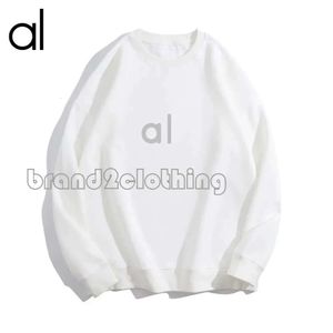 AL Women Yoga Outfit Perfectly Oversized Sweatshirts Sweater Loose Long Sleeve Crop Top Fiess Workout Crew Neck Blouse Gym