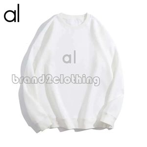 Al Women Yoga Kıyafet Mükemmel Büyük Boyu Sweatshirt Sweater Gevşek Uzun Kollu Mahsul Üst Fiess Egzersiz Mürettebat Boyun Bluz Spor Salyası