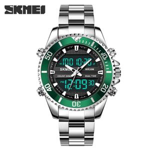 Avanadores de pulso Militares 3 Time Display Dual Movimento Sport Rates Mens Stopwatch Data Alarme Relógio Relogio Relogio Masculino Skmei Seg 282z