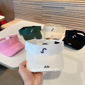 Fashion Visor Womens Sports Sun Caps Designer Tennis Visors Mens Unisex Travel Hats Trendy Letters Embroidered Top Empty Hats Headband Cap Sunhats