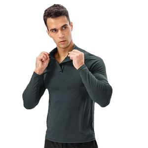 LL-11516 Yoga outfit Mens Train Basket Basket Running Gym Tshirt Träning Fiess Wear Sportwear Loose Shirts Outdoor Tops Långärmad elastisk andningsbar 7973 6672 665