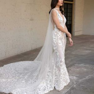 WEDNIA WŁOSKIE JEINDY CALES CAPE DŁUGO WEDNIA BOLERO CAPE WESNE WESNE BRIDAL DO SUKAKTEM WEDNICZNEGO Miękkie osłony tiulowe ramiona