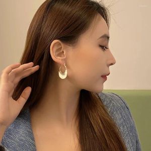 Dangle Earrings Gold Color Green White Enamel Drop For Women Party Gifts Modern Jewelry Geometric 2024 Trend