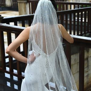 Jóias de cabelo de casamento 1 véu de noiva de camada provocando véu de casamento no noivo com pente de pencil lumin