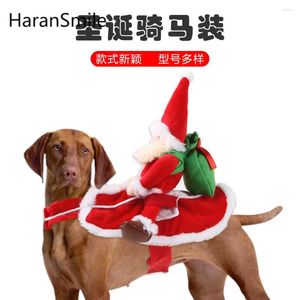 Dog Apparel Cross Border Manufacturer's Christmas Santa Claus Horse Riding Costume And Cat Funny